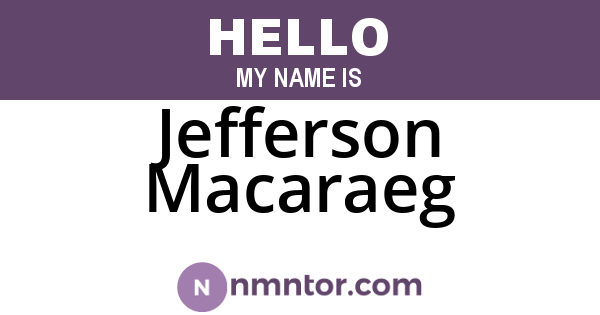 Jefferson Macaraeg