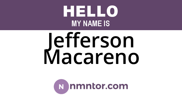 Jefferson Macareno