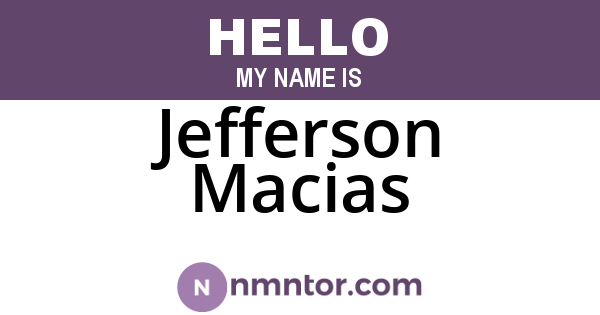 Jefferson Macias