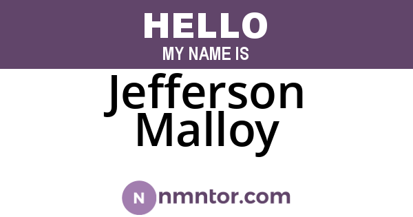 Jefferson Malloy