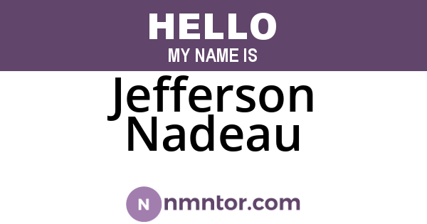 Jefferson Nadeau
