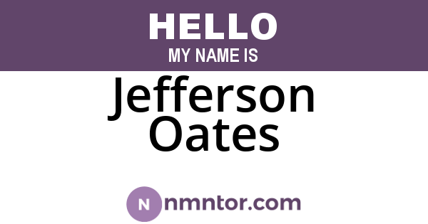 Jefferson Oates
