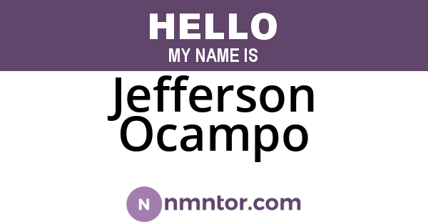 Jefferson Ocampo