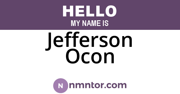 Jefferson Ocon