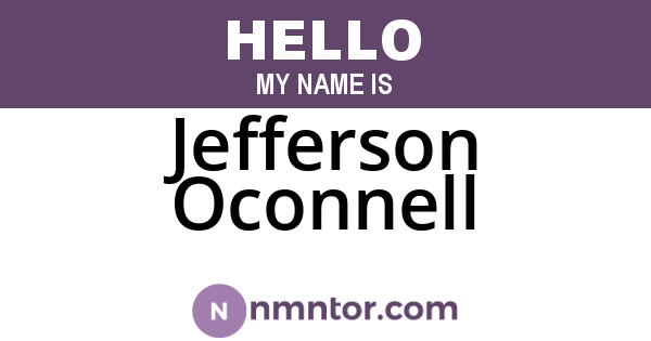 Jefferson Oconnell