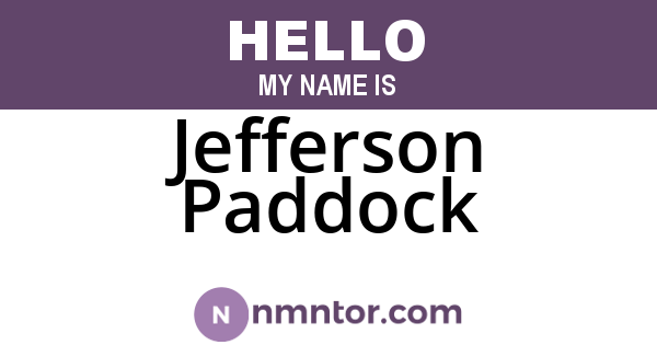 Jefferson Paddock