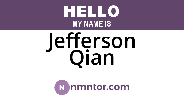Jefferson Qian