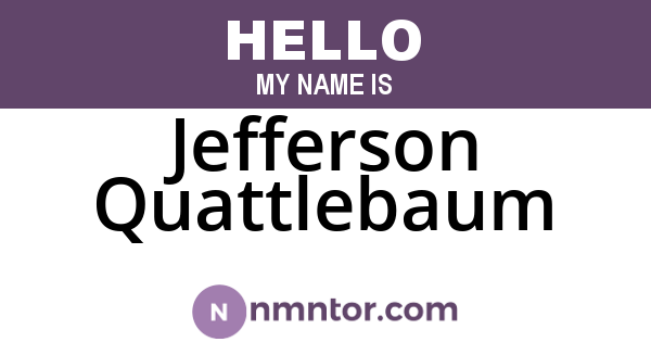 Jefferson Quattlebaum