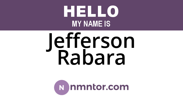 Jefferson Rabara