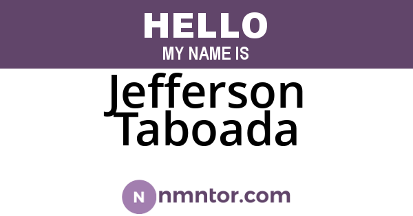 Jefferson Taboada