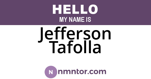 Jefferson Tafolla