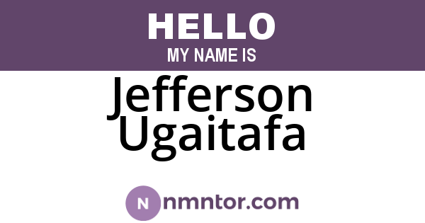 Jefferson Ugaitafa