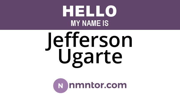 Jefferson Ugarte