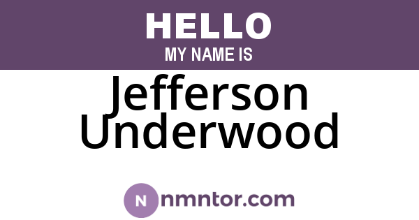 Jefferson Underwood