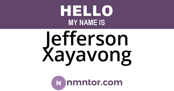Jefferson Xayavong