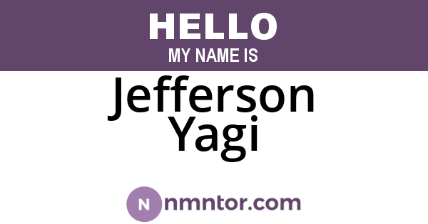 Jefferson Yagi