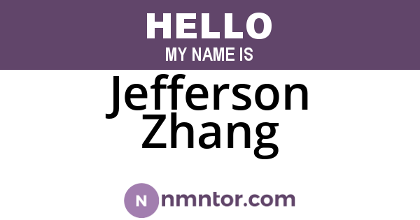 Jefferson Zhang
