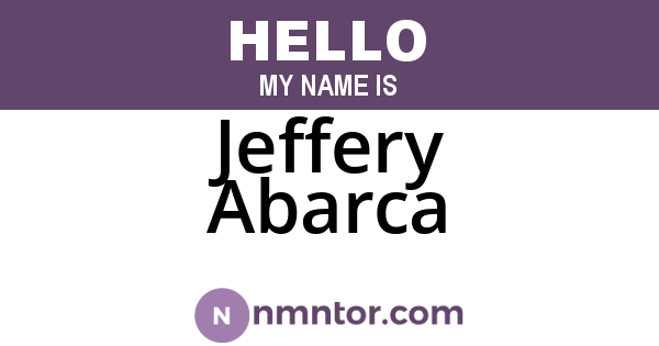 Jeffery Abarca