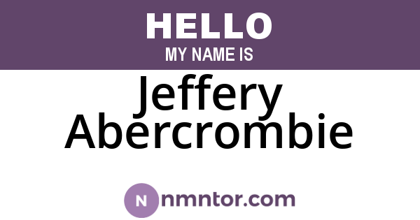Jeffery Abercrombie