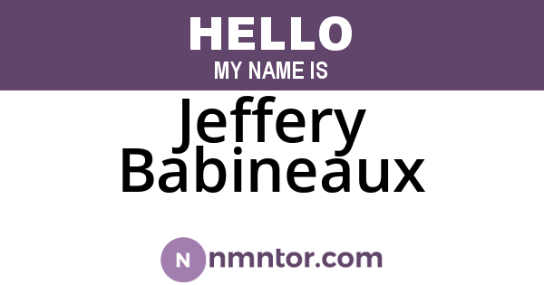Jeffery Babineaux