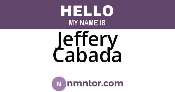 Jeffery Cabada