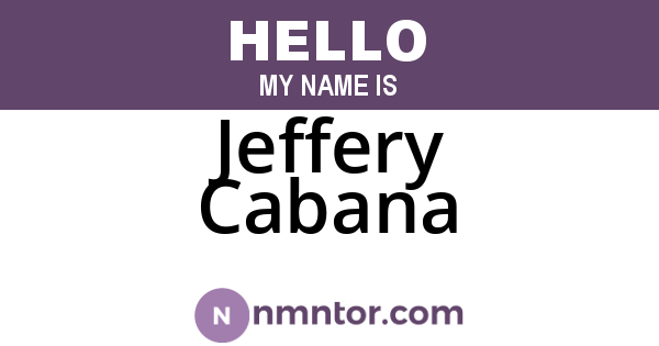 Jeffery Cabana