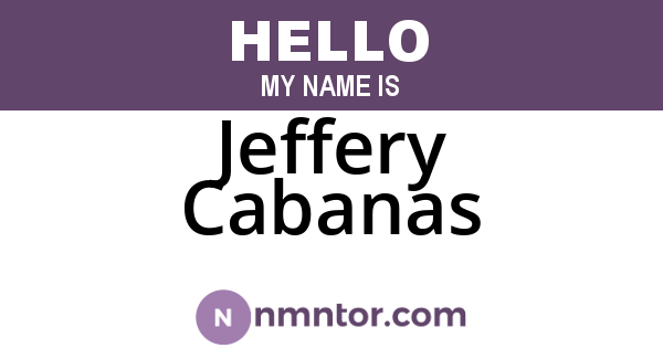 Jeffery Cabanas