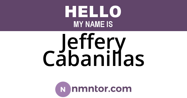 Jeffery Cabanillas