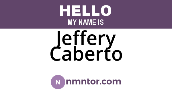 Jeffery Caberto