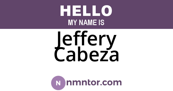 Jeffery Cabeza