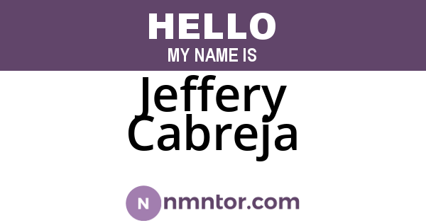 Jeffery Cabreja