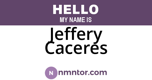Jeffery Caceres