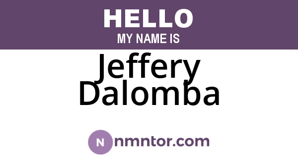 Jeffery Dalomba