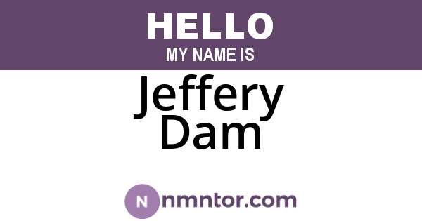 Jeffery Dam