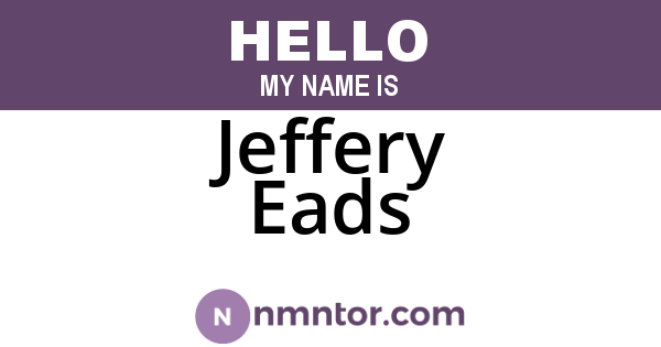 Jeffery Eads