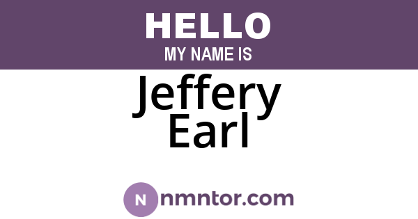 Jeffery Earl
