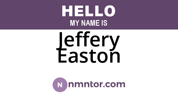 Jeffery Easton