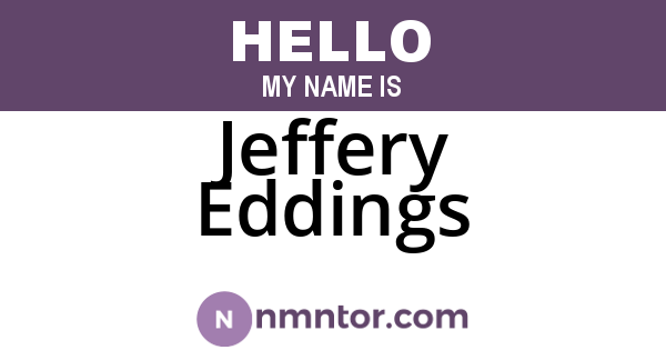 Jeffery Eddings