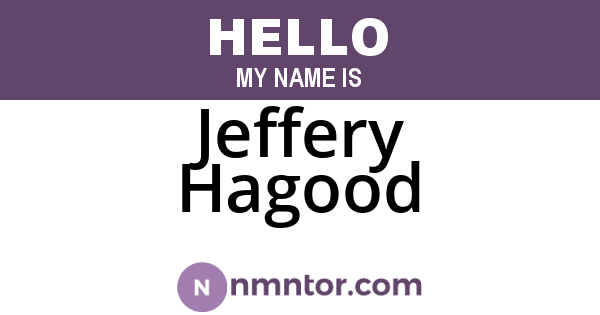 Jeffery Hagood