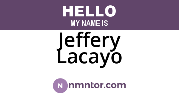 Jeffery Lacayo