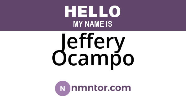 Jeffery Ocampo