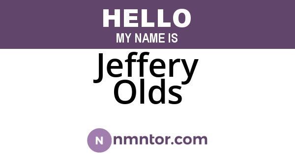 Jeffery Olds