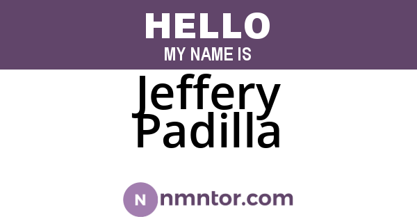Jeffery Padilla