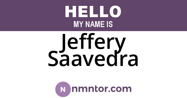 Jeffery Saavedra