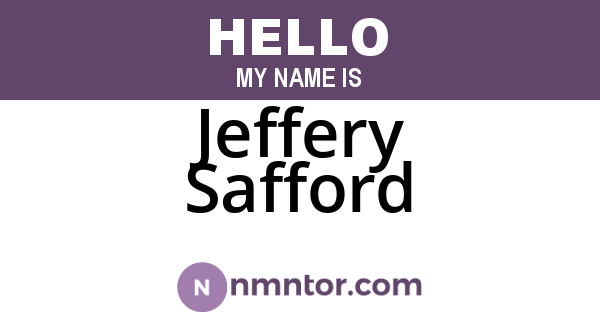 Jeffery Safford
