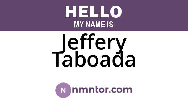 Jeffery Taboada