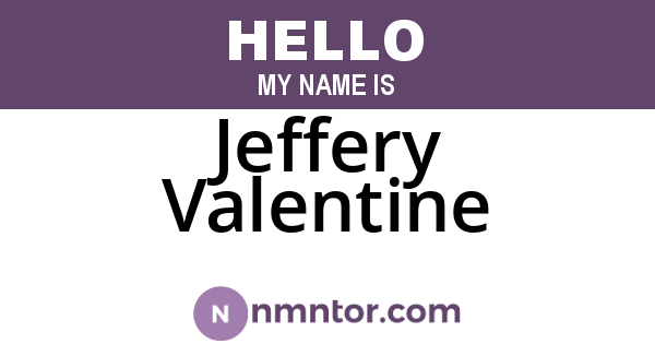 Jeffery Valentine