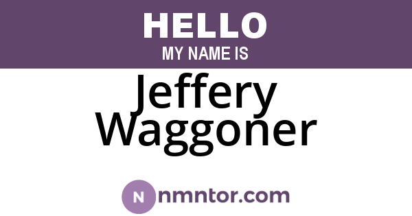 Jeffery Waggoner