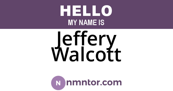Jeffery Walcott