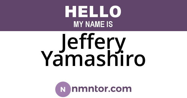 Jeffery Yamashiro